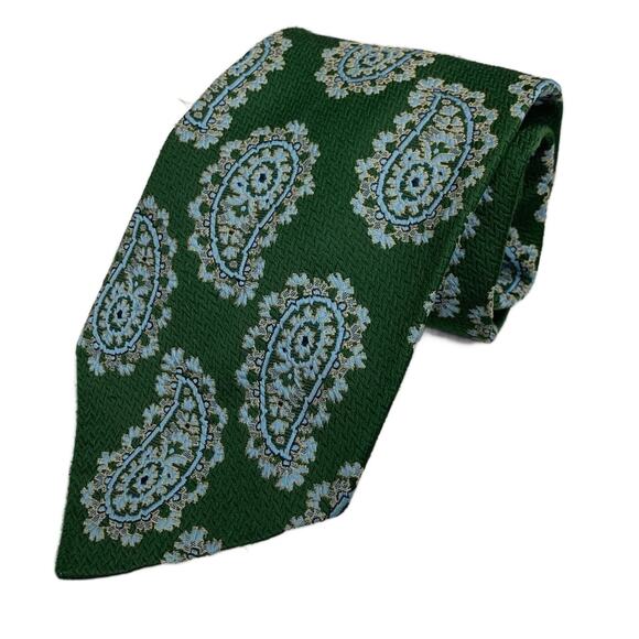 Vintage Cree Par Paul Bri Paris 100% Polyester Wide Mens Paisley Necktie Tie - Picture 1 of 3